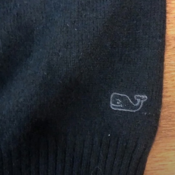 Vineyard Vines 100% Cashmere Womens Black Sweater, Size M, Shep & Ian Crew Neck - Picture 5 of 6
